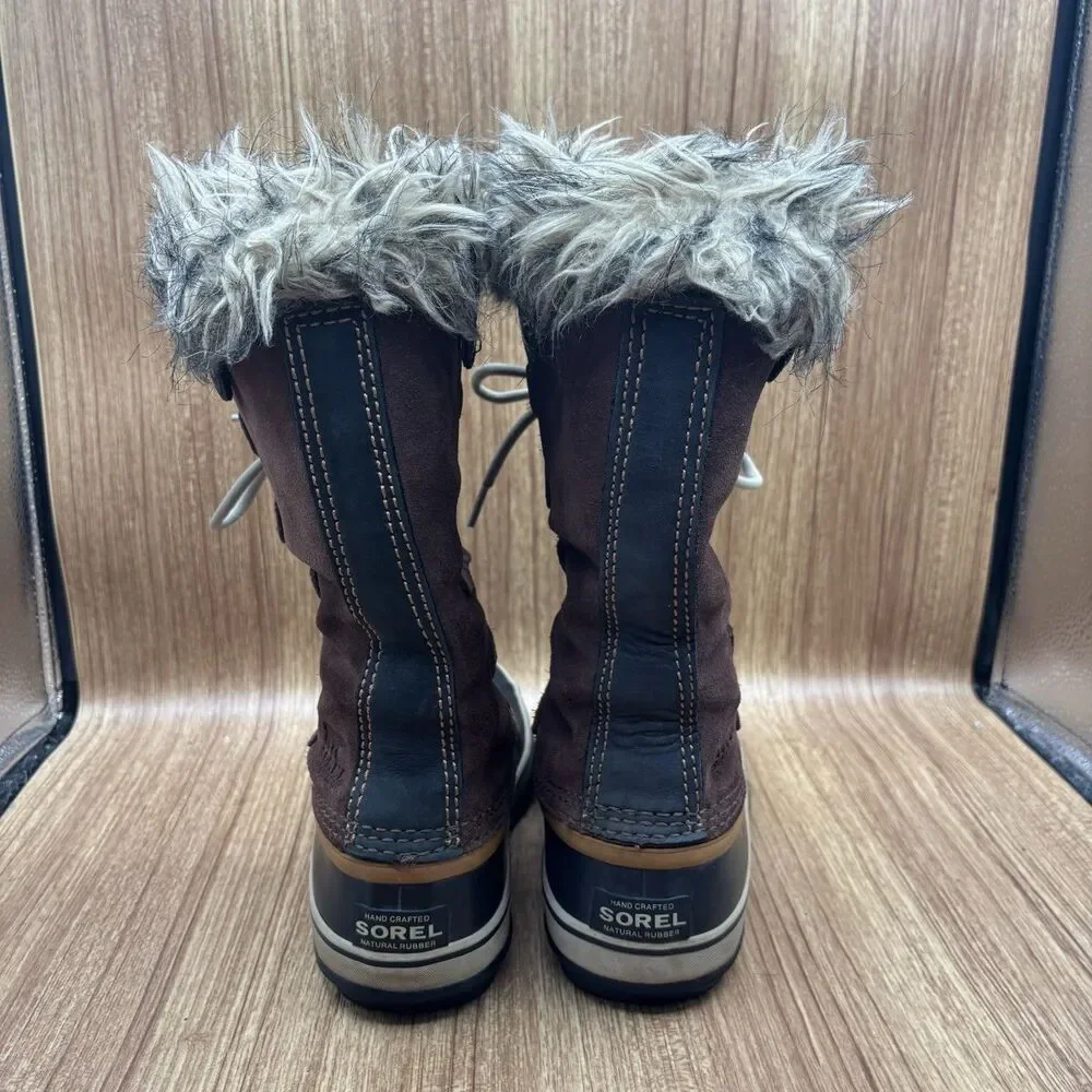 Sorel Joan of Arctic Snow Brown Waterproof Leather Boots NL1540 Women’s Size 6‎